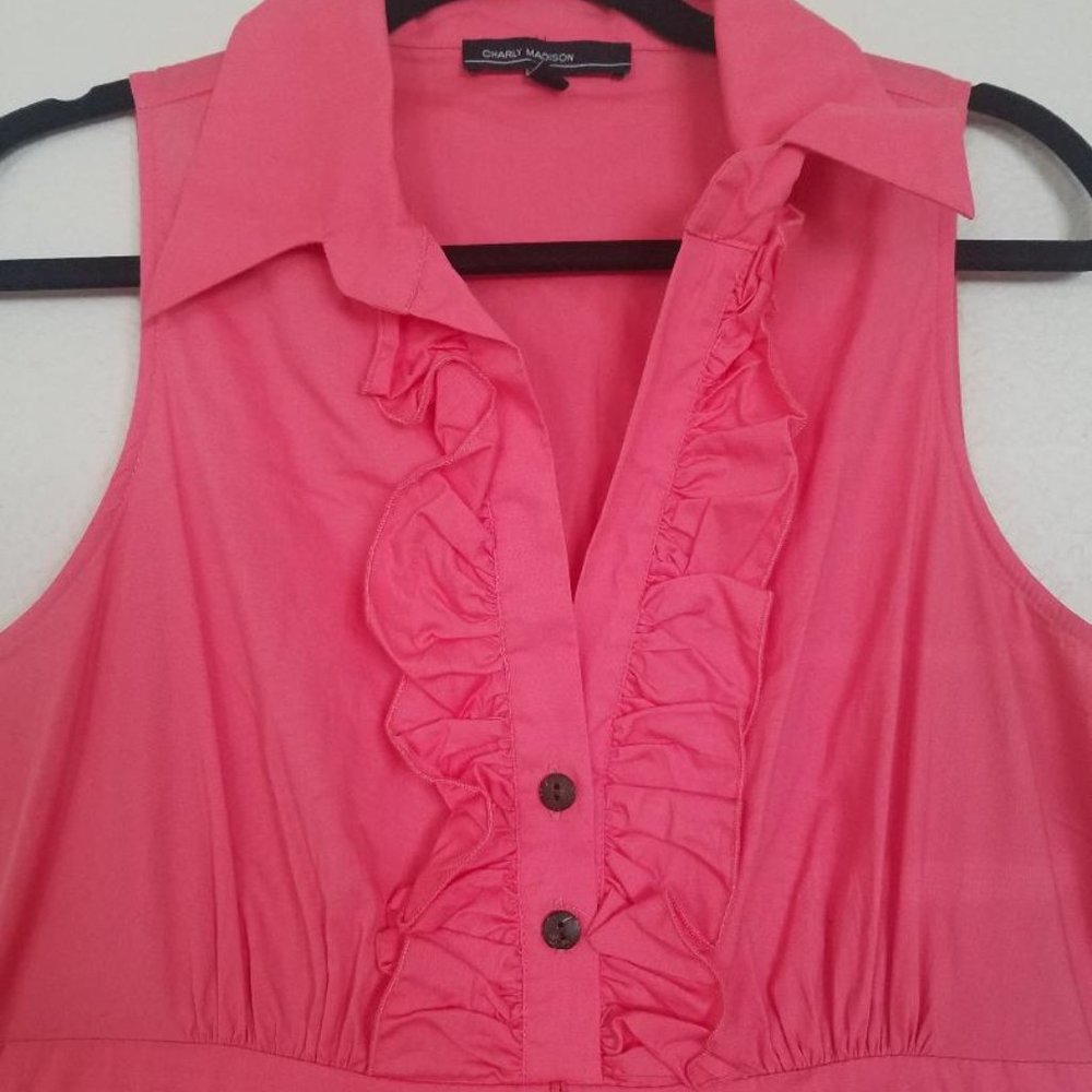 Fit and Flare Dress with buttons - Picture 2 of 6